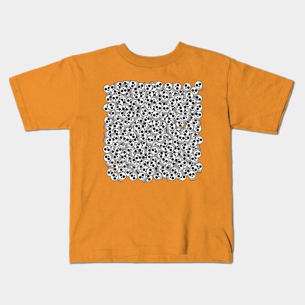 Lotsa Skulls Kids T-Shirt by Skatee